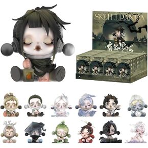 POP MART SKULLPANDA The Ink Plum Blossom Series Figures, SKULLPANDA Blind Box Figures, Random Design Action Figures Collectible Toys Home Decorations, Holiday Birthday Gifts, Single Box