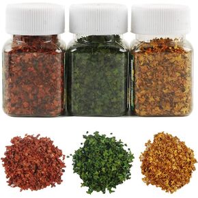 NWFashion 3 X 56ml Box Scenery Leaf Litter Models Simulation Leaf Leaves for Railway Artificial Grass Miniature War Gaming Terrain DIY Model