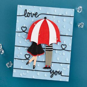 ZFPARTY Couple Umbrella Metal Cutting Dies Stencils for DIY Scrapbooking Decorative Embossing DIY Paper Cards