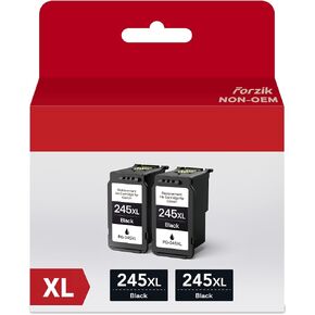 Forzik Compatible Ink Cartridge Replacement for Canon 245XL, Black, 2 Pack