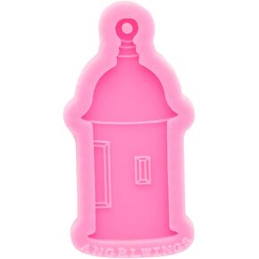 Shiny Glossy Puerto Rico Tower Shape Key Ring Pendant Resin Mold Keychain Silicone Molds for Resin Casting DIY Epoxy Resin Craft Silicone Molds Polymer Jewelry Making Silicone Molds Clay Mould Tool
