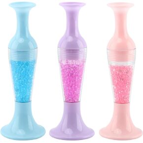 PUXING 3pcs Diamond Art Painting Pens Vase Diamond Pen Diamond Art Pen Flower Pot Shaped Point Drill Pen Vase Shape Rhinestone Painting Pen Nail Drill Tool (Color:Blue)