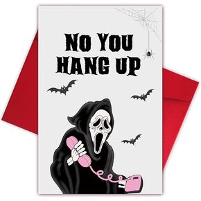 Gothic Birthday Card for Men Woman, Cupcake Skeleton Birthday Card for Him Her, Funny Scary Birthday Card for Friend