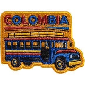 Vagabond Heart Colombia Iron On Travel Patch
