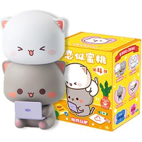 52TOYS Mitao Cat Season 4 Action Figure, Collectible Toy Kawaii Creative Gift Room Decor Desktop Decoration 3.5 Inch, Gift for Birthday Party