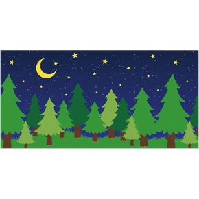 10 x 16 ft Enchanted Forest Camping Backdrop Forest Scene Camping Background Supplies Forest Night Scene Photography Background for Camping Theme Party Photo Banner Decoration