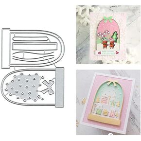Christmas Snow Ball Metal Die Cuts, Christmas Scene Cutting Dies Cut Stencils for DIY Scrapbooking Cards Decorative Embossing Paper Dies for Scrapbooking Card Making