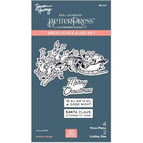 Spellbinders Santa's Sleigh Press Plate and Die Set