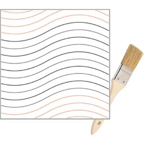 Quilting Pantograph Pattern Paper Rolls - for Longarm Quilting Machines - Easy Parallel Waves Design Quilt Pantograph - Includes Long Arm Quilting Sewing Machine Cleaning Brush for Rails and Tracks