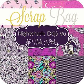 Nightshade Déjà Vu Scrap Bag (Approx 2 Yards) by Tula Pink for Free Spirit 2 Yards DIY Quilt Fabric