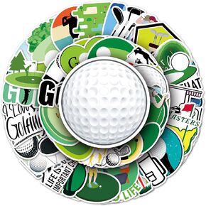 Golf Stickers, 50PCs, Aesthetic Sports Vinyl Waterproof Decals, Stickers for Hydro Flask, Laptop, Water Bottle, Stickers for Kids, Toddlers, Teens, Girls, Car, Helmet Stickers Golf