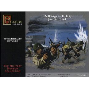 D-Day US Rangers Normandy June 6, 1944 Soldiers Set (39) (Plastic Kit) 1-72 Pegasus