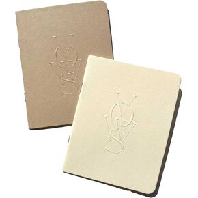 SOLE PAPER CO. Embossed Vow Books, His & Her Unisex, Vow Renwal, Bride & Groom, Wedding Vow Books, Couples Books, Hand Crafted Modern Books (Blue)