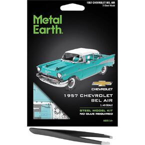 Fascinations Metal Earth 1957 Chevy Bel Air Metal Model Kit Bundle with Tweezers
