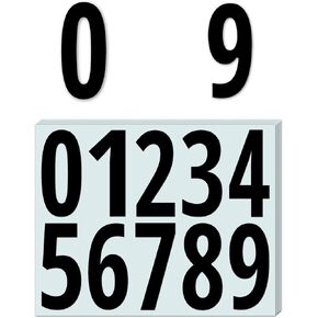 600 Pieces, 2 inch - Vinyl Number Stickers, Waterproof Stick on Numbers Labels - Black