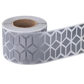 High Visibility Silver Reflective Heat Transfer Vinyl Iron On Tape MN-05 2in x 10y