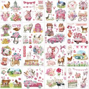 فرك عيد الحب على التحويلات للحرف اليدوية - 16 ورقة Farmhouse Furnituer in Kuwait