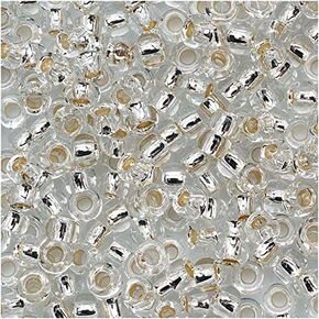 Toho Round Seed Beads 8/0#21 'Silver Lined Crystal' 8 Gram Tube