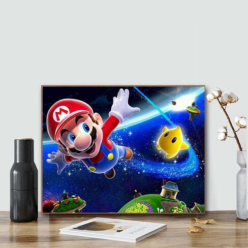 Acengxi Super Mario Paint by Numbers Kit DIY Painting by Numbers Memory Memory DIY Canvas painting by numbers acrylic painting kits 16 × 20in in Kuwait
