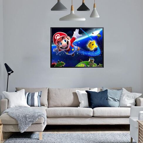Acengxi Super Mario Paint by Numbers Kit DIY Painting by Numbers Memory Memory DIY Canvas painting by numbers acrylic painting kits 16 × 20in in Kuwait