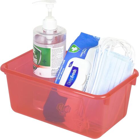 Storex Small Cubby Bins – Plastic Storage Containers for Classroom, 12.2 x 7.8 x 5.1 inches, Dark Purple, 5-Pack (62712U05C) in Saudi Arabia