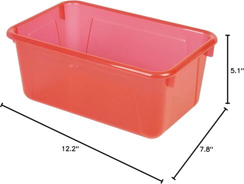 Storex Small Cubby Bins – Plastic Storage Containers for Classroom, 12.2 x 7.8 x 5.1 inches, Dark Purple, 5-Pack (62712U05C) in Saudi Arabia