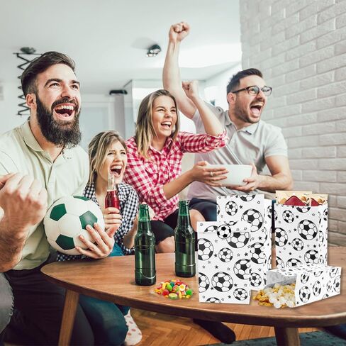 أكياس كرة قدم جيدة ، 24 حزمة من الأكياس الهدايا لكرة القدم مع ملصقات ختم كرة القدم ، أكياس الوجبات الخفيفة لكرة القدم لأكياس الحلوى لصالح حفلات الفريق ، in Kuwait