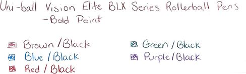 تعبئة Uniball لأقلام كرة الدوارة النخبة ، طرف مخروطي غامق ، ألوان حبر متنوعة ، 2/حزمة in Kuwait