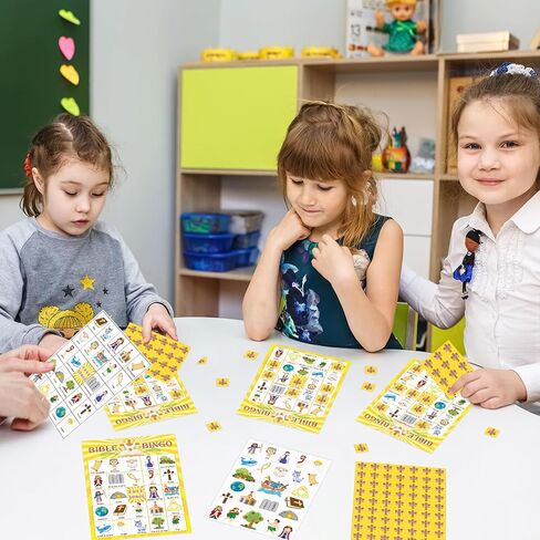 30 Players Bible Bingo Game for Vacation Bible School Christian Sunday Church Game Bible Activities Easter Gift Family Open Day Supplies in Saudi Arabia