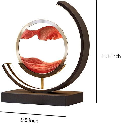 Moving Sand Art Lamp, 3D Sand Art Table Lamp Sand Art Pictures 3 Colors Desktop Sand Art Light Relaxing Desk Kids' Sand Art Kits Decor with Stand for Home Office Decor (Blue Sand) in Saudi Arabia