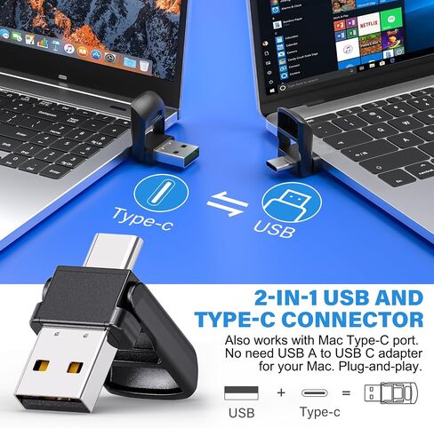 2-in-1 USB Type C Presentation Clicker Wireless Presenter Remote Clicker for PowerPoint Presentations with Pointer, RF 2.4GHz USB C PowerPoint Clicker Slide Advancer for Computer/Mac/Laptop in Saudi Arabia
