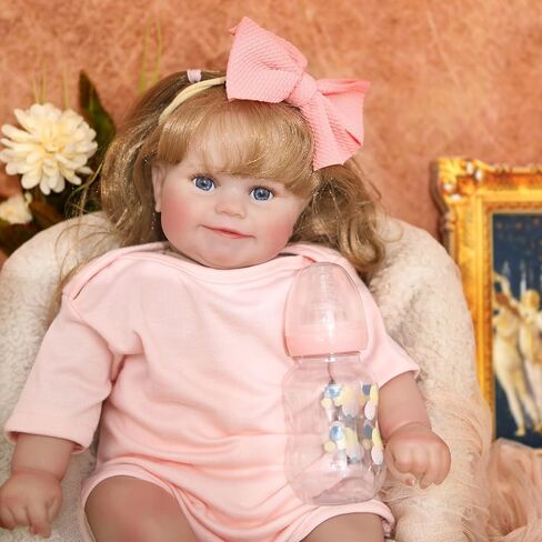 Reborn Baby Dolls, 17Inch Cute Realistic Baby Doll with Soft Vinyl Full Body - Newborn Poseable Baby Dolls with Gift Box and Accessories for Cuddling and Playtime in Saudi Arabia