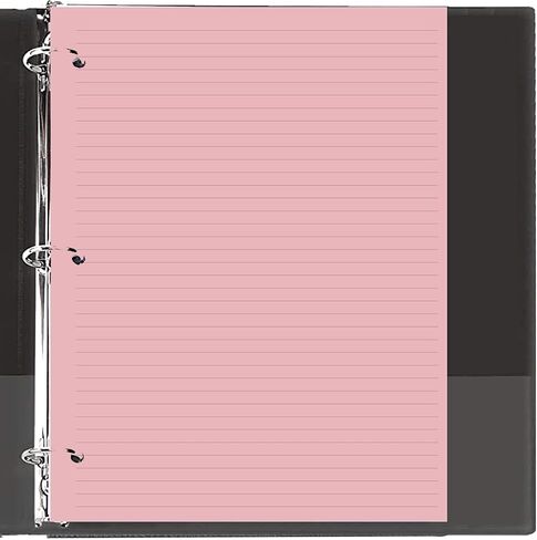 3 Hole Colorful Lined Paper - 100 Sheets/200 Pages Loose Leaf Paper Line Refills, Per Color 20 Sheets, 8.5" x 11" in Kuwait