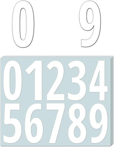 600 Pieces, 2 inch - Vinyl Number Stickers, Waterproof Stick on Numbers Labels - Black in Saudi Arabia