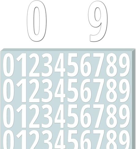 600 Pieces, 2 inch - Vinyl Number Stickers, Waterproof Stick on Numbers Labels - Black in Saudi Arabia