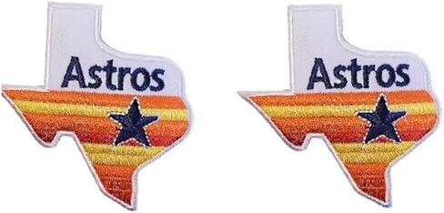 Iron on Patch Houston Baseball Team Embroidered Appliqué Patches Pack of 2-3" x 3" (Texas State x 2) in Kuwait