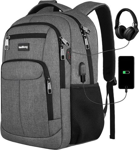 kadilong School Backpacks for Teenager Boys Laptop Backpack Men for Work Business College Computer Bag with USB Port Fits 15.6 Inch Laptop and Notebook in Kuwait
