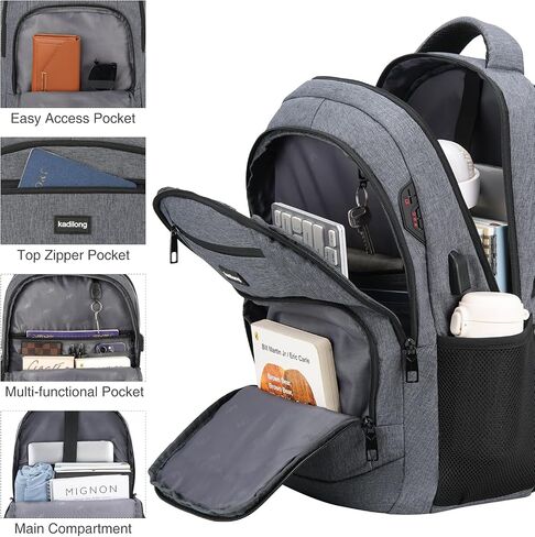 kadilong School Backpacks for Teenager Boys Laptop Backpack Men for Work Business College Computer Bag with USB Port Fits 15.6 Inch Laptop and Notebook in Kuwait