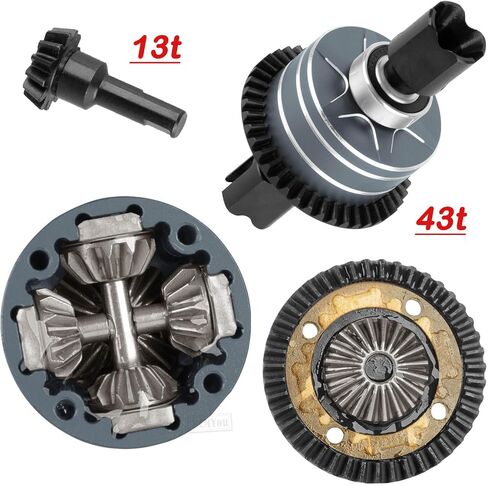 علبة التروس من الألمنيوم RC العلبة والرسم الفرق 43T/13T ترقيات جزء ل 1/8 من Kraton Outcast Typhon 6S BLX 1/7 جناية المخالفة Mojave 6S BLX LIMELINGLING ، الأحمر ، الأحمر. in Kuwait