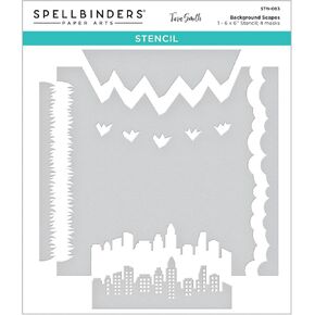 Spellbinders Background Scapes Stencils, Clear