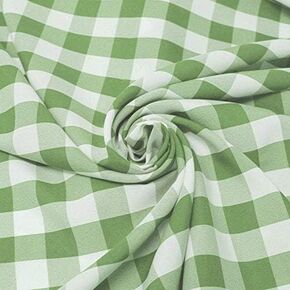 AK TRADING CO. 60" Wide Checkered Gingham Buffalo Check Polyester Poplin Fabric-Black & White-10 Yards