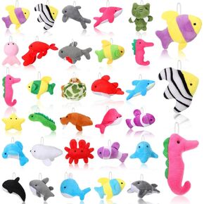 Deekin 48 Pack Mini Ocean Animal Plush Toys Sea Creatures Stuffed Toy Stuffed Animals Under the Sea Toys for Parties Sea benthos Plush Toys for Birthday Party Favors Claw Machine Gift Bag Fillers