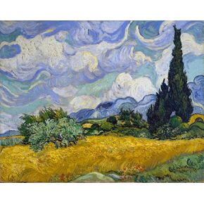 Meecaa Paint by Numbers Nature Landscape Field Tree Artist Kit for Adults Beginner DIY Oil Painting 16x20 inch (Framed, Nature)