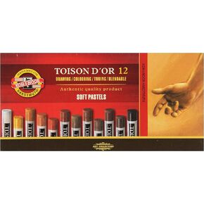 KOH-I-NOOR 8522012002BR Artist Soft Pastel Set, Brown, 12 in Set