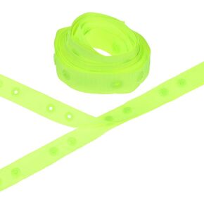 M METERXITY Plastic Snap Buttons, 2 Yards Plastic Snaps, Polyester Tape Hook & Eye Zipper Popper Press Stud Fastener for Sewing/Clothes/Fabric/DIY Craft [Black, 36mm Spacing]