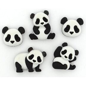 Dress It Up Buttons,- Panda Pile #10421-5 Pieces