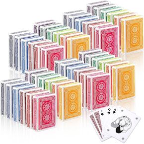 Zubebe 48 Pack Playing Cards Bulk in Vibrant Colors Deck of Cards Poker Size Standard Index, Playing Decks for Kids Activities Party Supplies Games