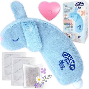 Race&Herd CuddleBun - Puppy Heartbeat Toy Sleep Aid | Heartbeat Puppy for Dogs, Heart Beat Puppy for Dogs, Dog Heartbeat Toy for Puppy | Dog Neck Pillow, Cat Neck Pillow, Cat Calming