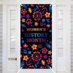 Ticuenicoa Black History Month Decorations - Women's History Month Vibrant Door Cover with Pan African Design, Perfect for Home, School, and Classroom Photography Backdrops