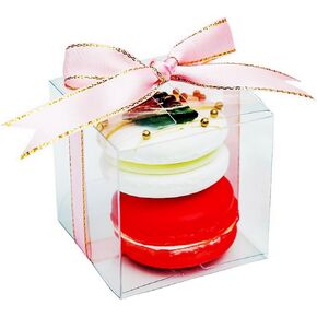 50Pack Clear Macaron Boxes Chocolate Truffle Boxes Strawberries Boxes Small Gift Boxes for Christmas Valentine's Mother's Day